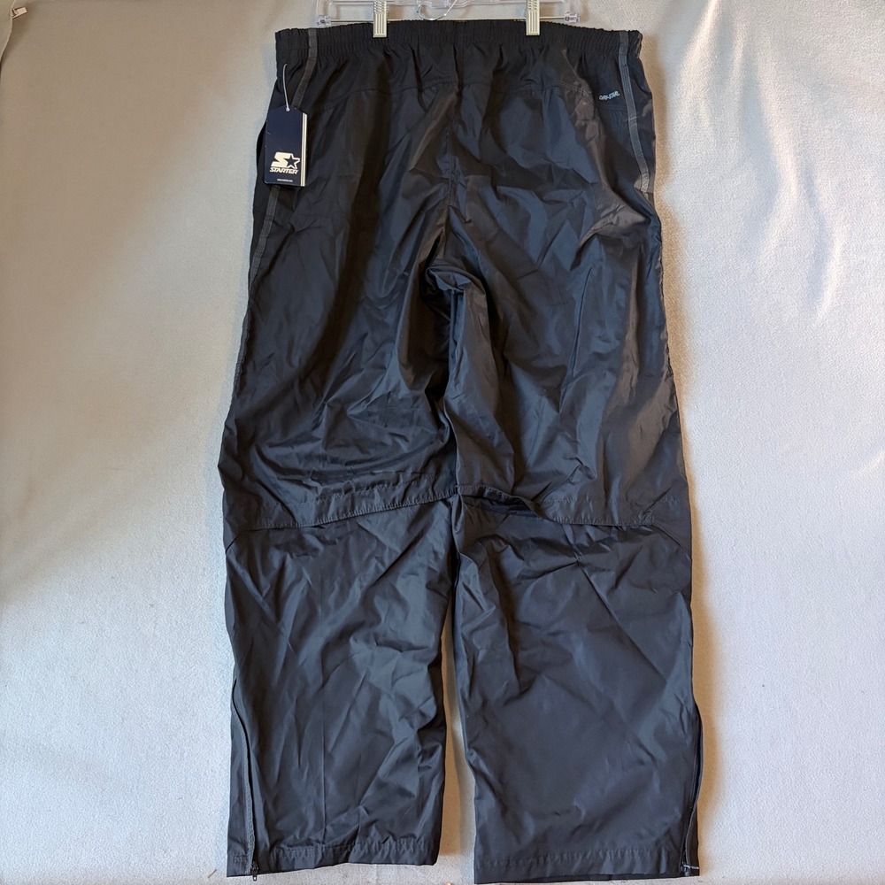Starter Mens Black Track Pants Athletic Windbreaker Mesh Lined Size L NWT - Picture 2 of 9